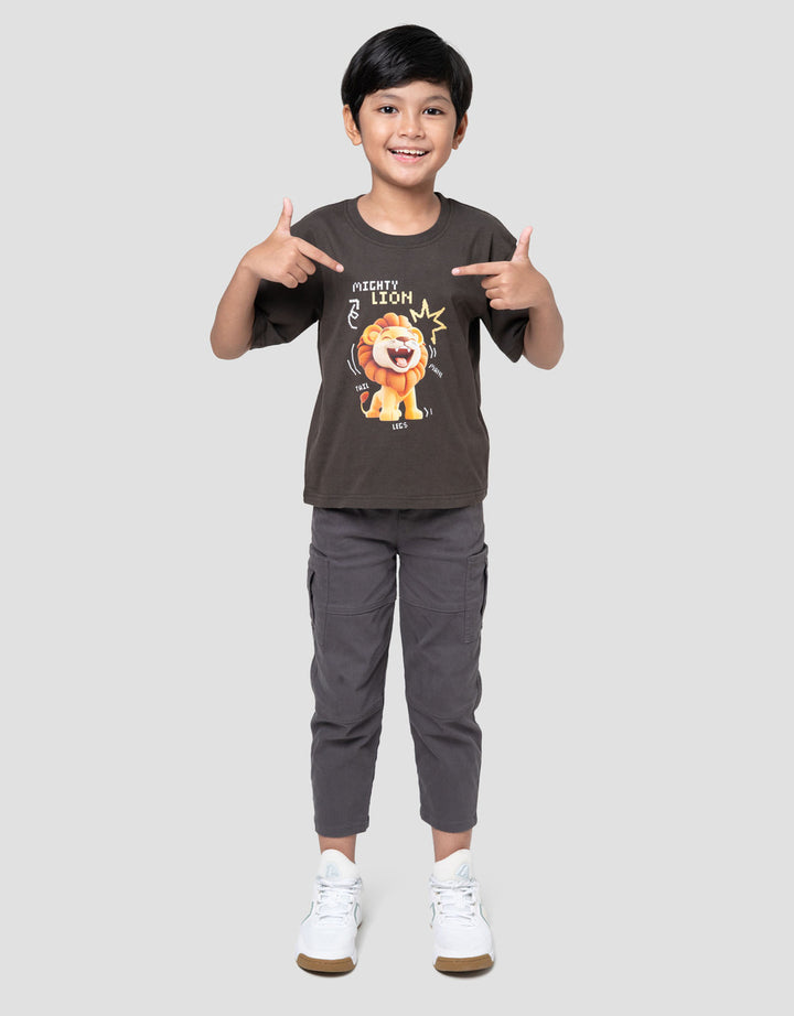 Little M Terry Lion Kaos Oversize Anak Laki-laki