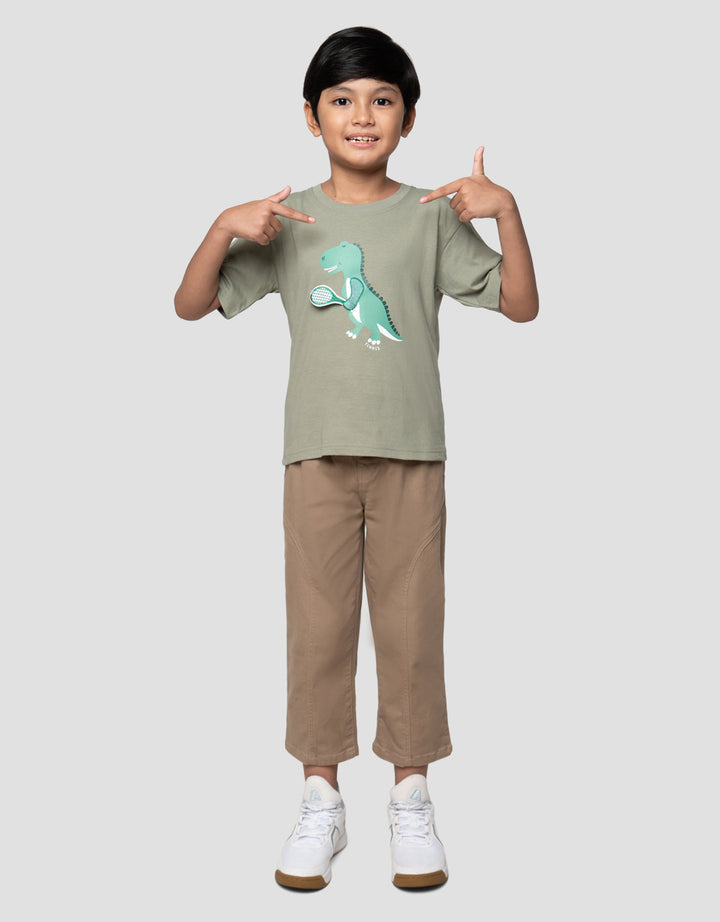 Little M Dino Badminton Apl Kaos Anak Laki-laki