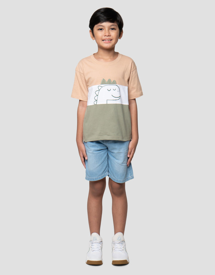 Little M Cut Sewn Dino Kaos Anak Laki-laki