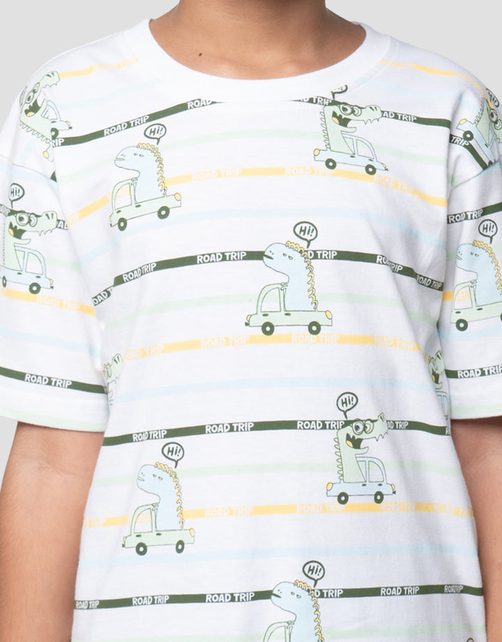 Little M Print Road Trip Kaos Anak Laki-laki