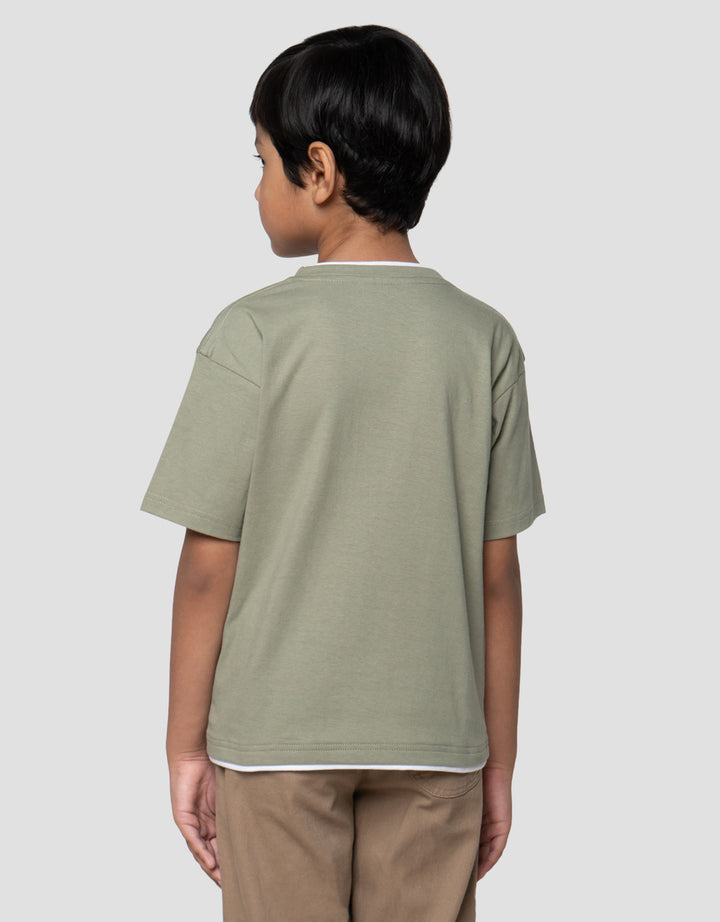 Little M Snap Croco Kaos Anak Laki-laki