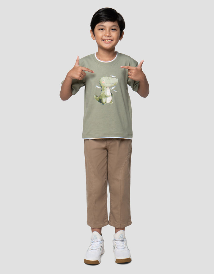 Little M Snap Croco Kaos Anak Laki-laki