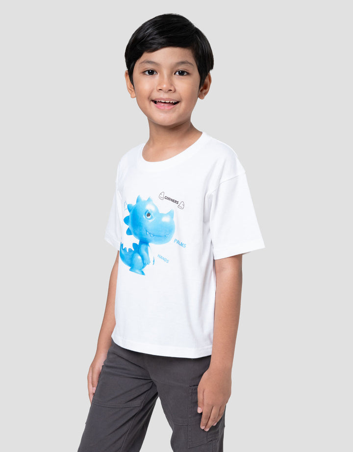 Little M Dino Corners Kaos Anak Laki-laki