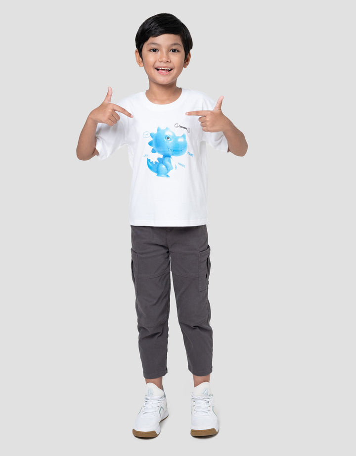 Little M Dino Corners Kaos Anak Laki-laki