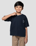Little M Leher V Kaos Oversize Anak Laki-laki