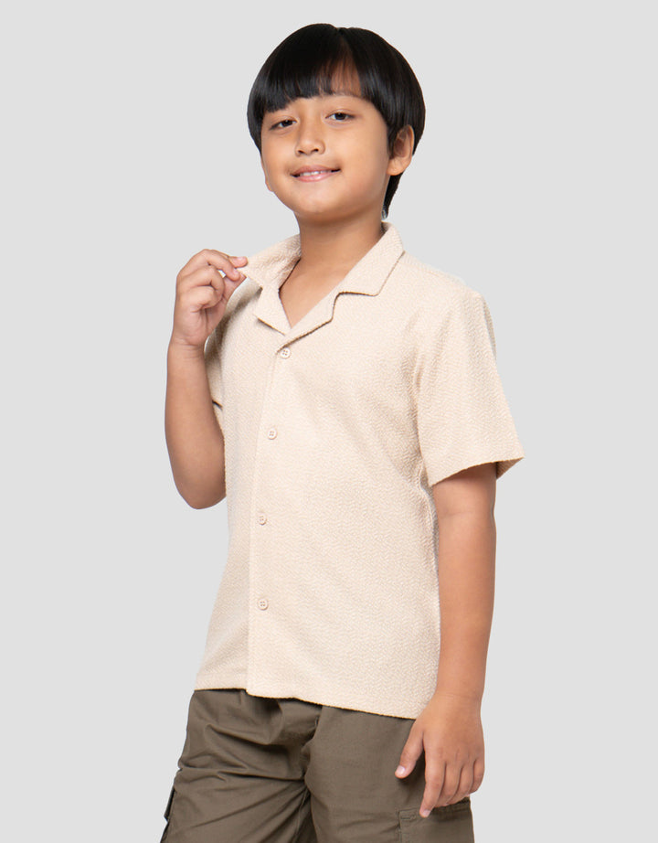 Little M Krah Texture Kaos Lengan Pendek Anak Laki-Laki