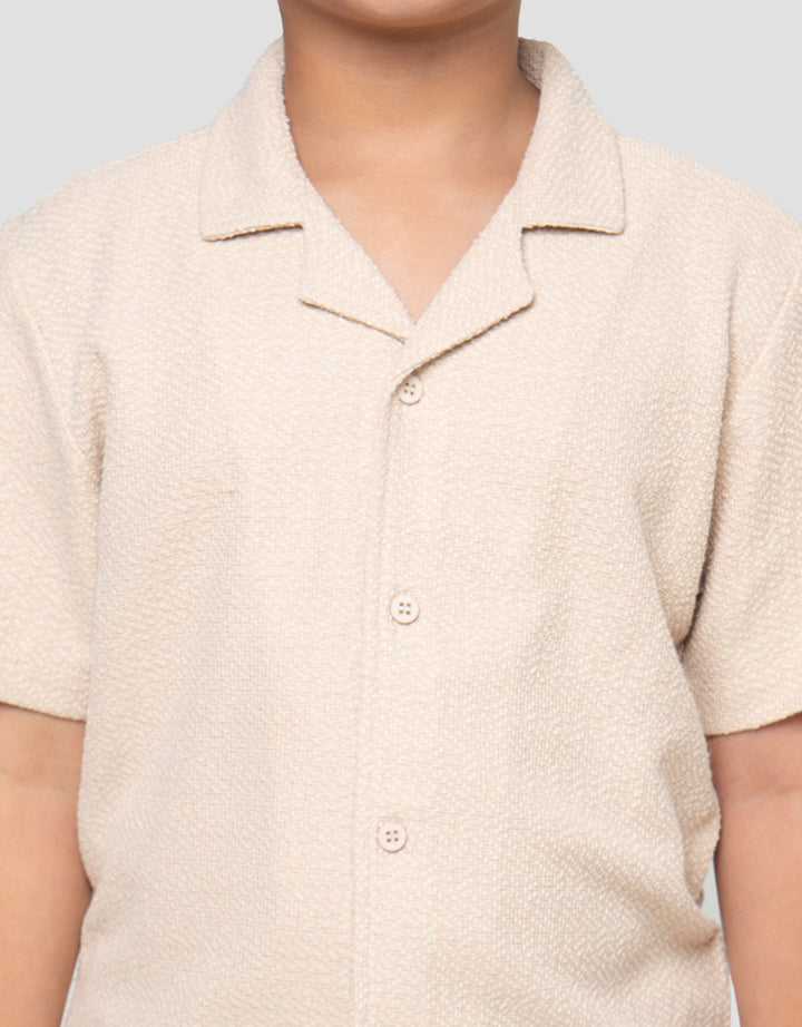 Little M Krah Texture Kaos Lengan Pendek Anak Laki-Laki