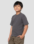 Little M Oversize Texture Kaos Lengan Pendek Anak Laki-Laki