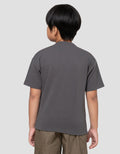 Little M Oversize Texture Kaos Lengan Pendek Anak Laki-Laki