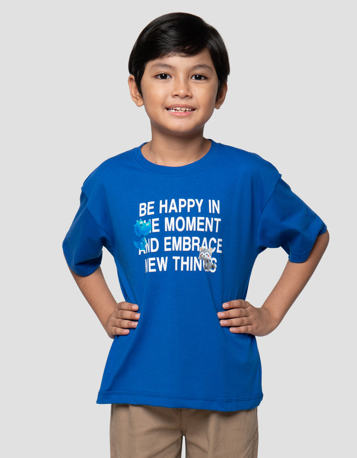 Little M Happy Moment Kaos Oversize Anak Laki-laki