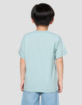 Little M Cut Sewn Waves Spot Print Kaos Anak Laki-laki