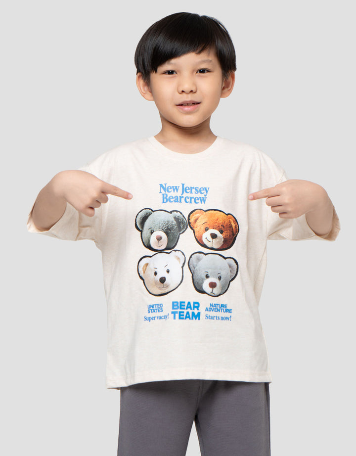 Little M Bear New York Kaos Lengan Pendek Anak Laki-Laki
