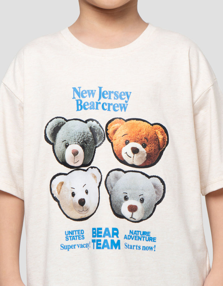 Little M Bear New York Kaos Lengan Pendek Anak Laki-Laki