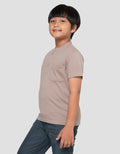 Little M Casual Earthy Henley Kaos Lengan Pendek Anak Laki-Laki