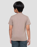 Little M Casual Earthy Henley Kaos Lengan Pendek Anak Laki-Laki