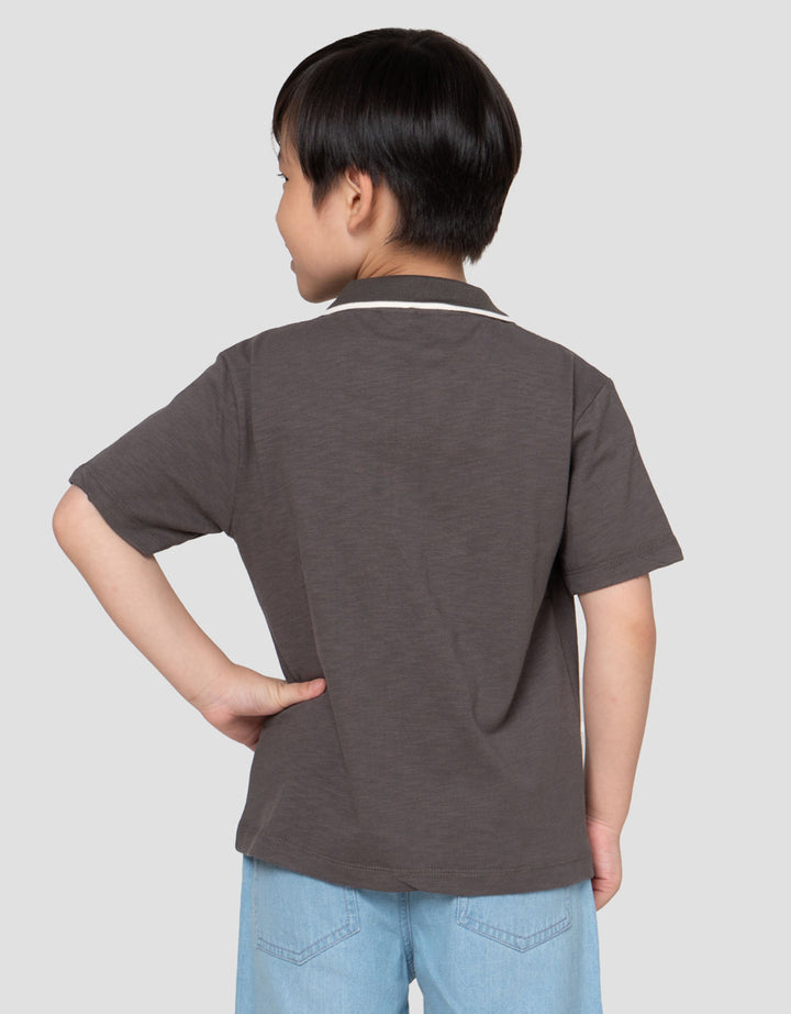 Little M Krah Rib Tex Slub Kaos Anak Laki-laki