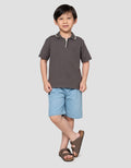 Little M Krah Rib Tex Slub Kaos Anak Laki-laki