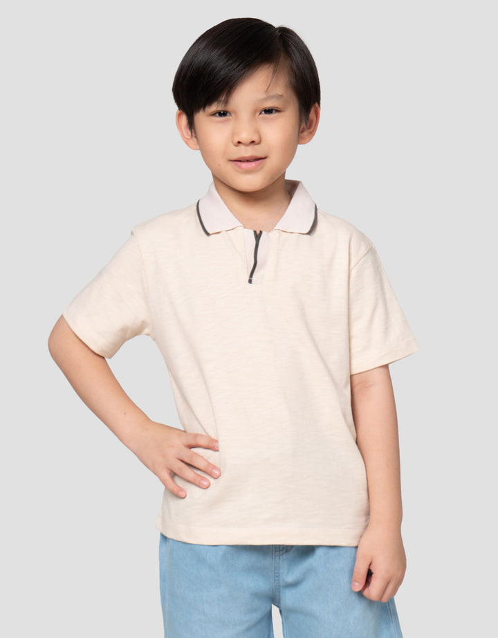 Little M Krah Rib Tex Slub Kaos Anak Laki-laki