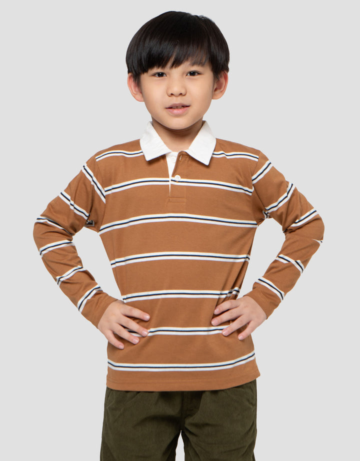 Little M Krah Salur Print Kaos Polo Anak Laki-Laki