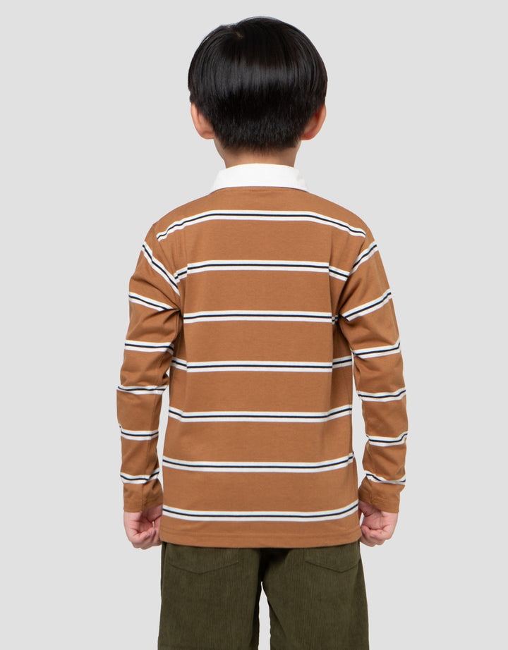 Little M Krah Salur Print Kaos Polo Anak Laki-Laki