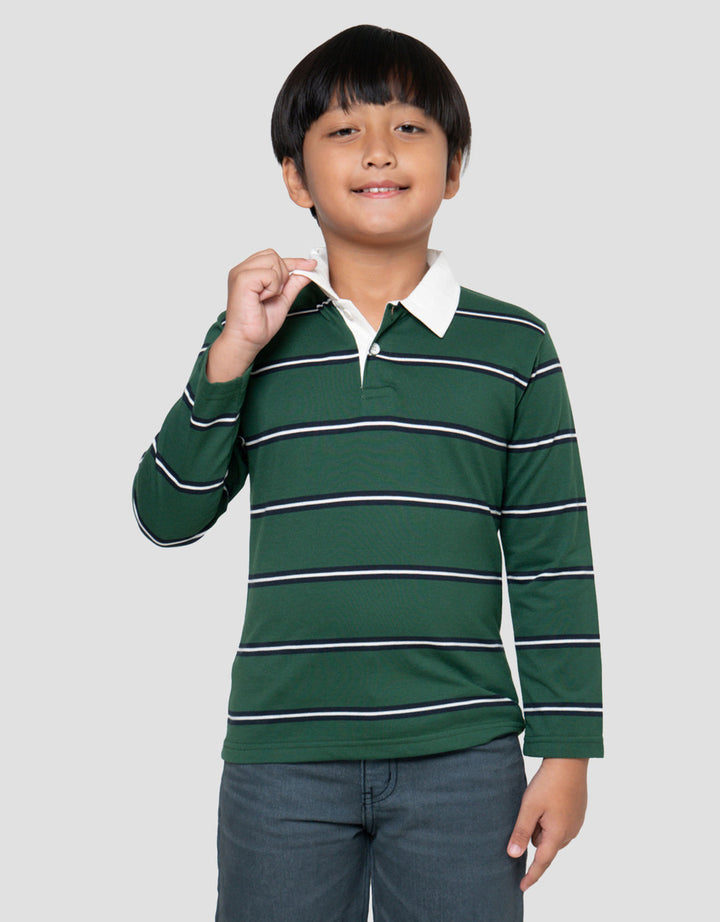 Little M Krah Salur Print Kaos Polo Anak Laki-Laki