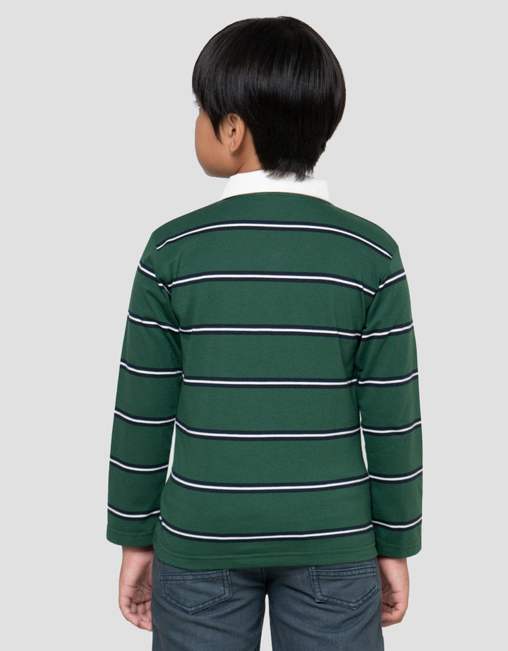 Little M Krah Salur Print Kaos Polo Anak Laki-Laki