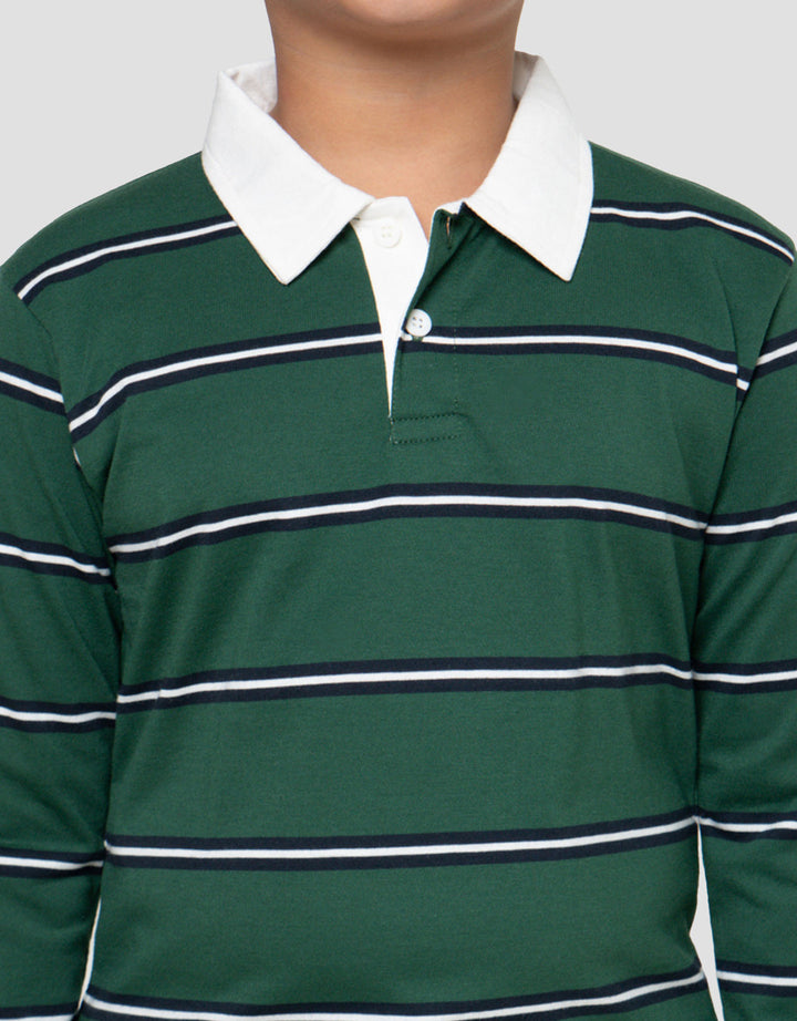 Little M Krah Salur Print Kaos Polo Anak Laki-Laki