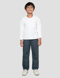 Little M Overall Texture Basic Rib Kaos Lengan Panjang Anak Laki-Laki