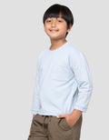 Little M Overall Texture Basic Rib Kaos Lengan Panjang Anak Laki-Laki