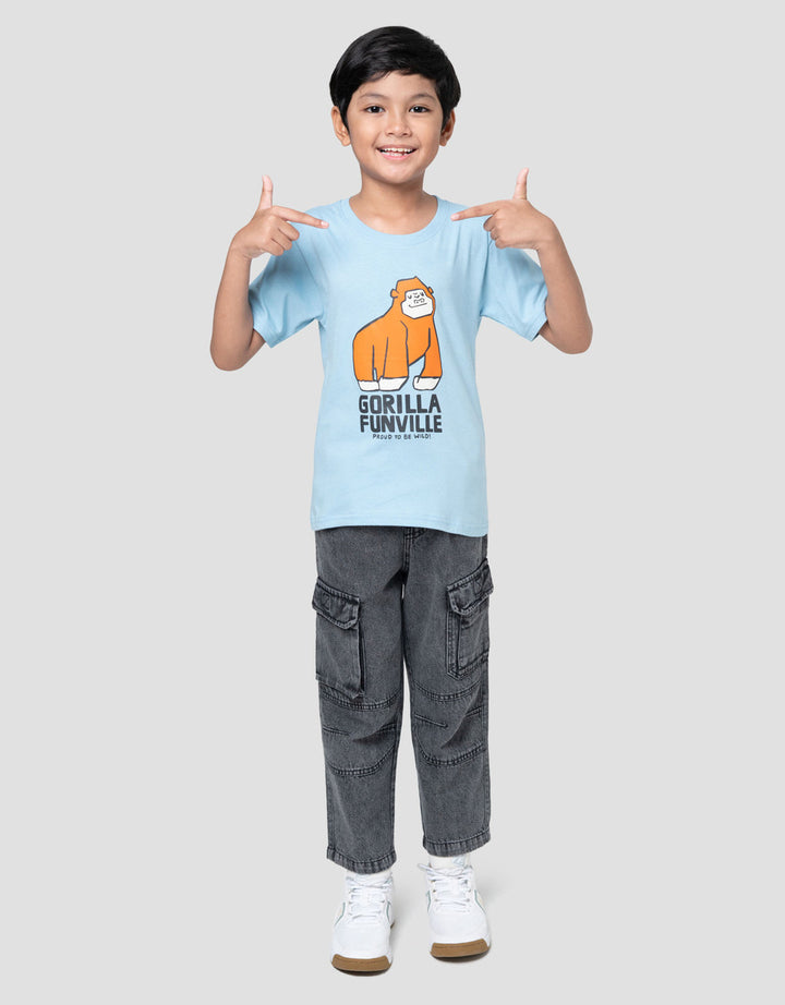 Little M Gorilla Kaos Anak Laki-laki