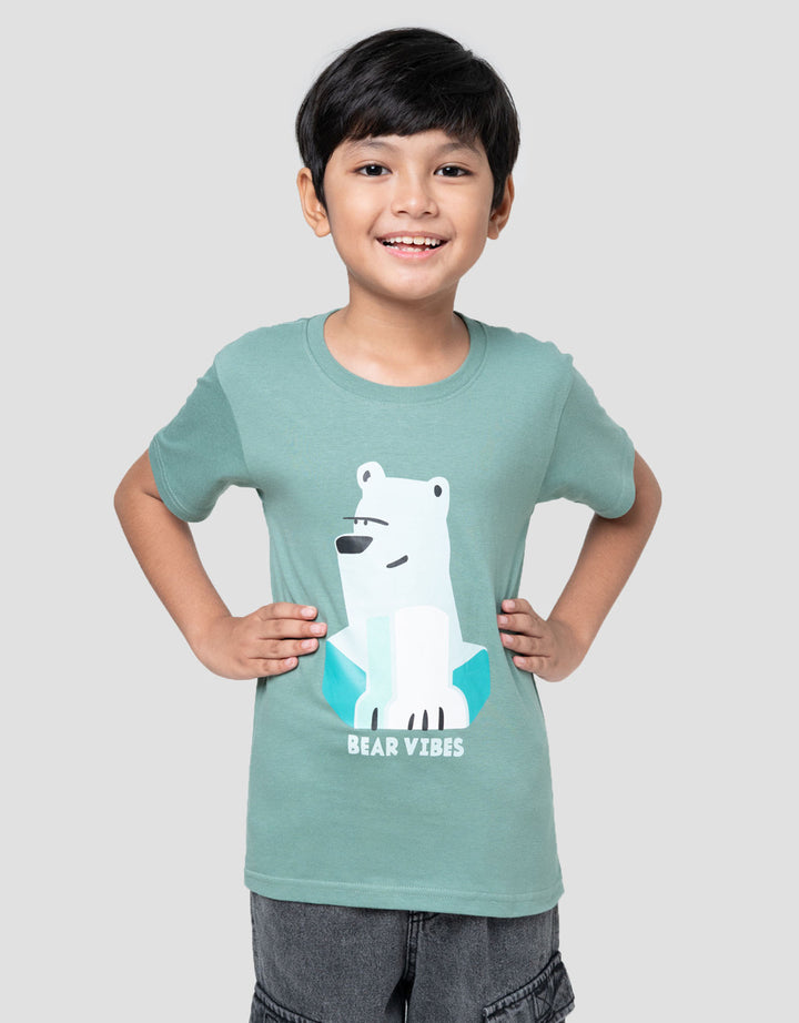 Little M Bear Vibes Kaos Anak Laki-laki