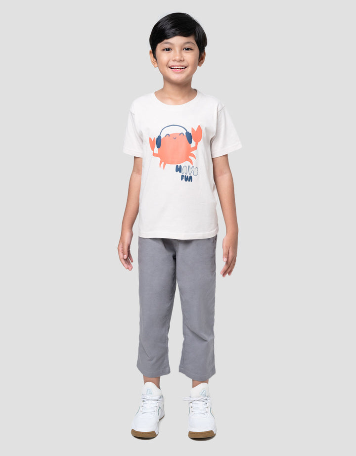 Little M Crab Have Fun Kaos Anak Laki-laki