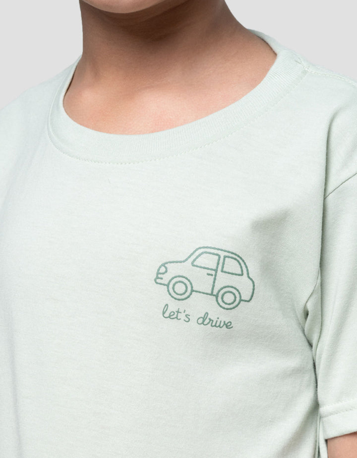 Little M Tc Lets Drive Kaos Anak Laki-laki