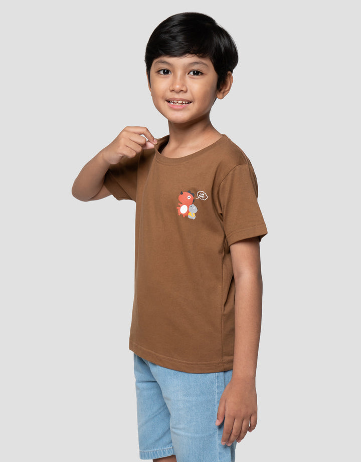 Little M Iam Happy Dino Kaos Anak Laki-laki