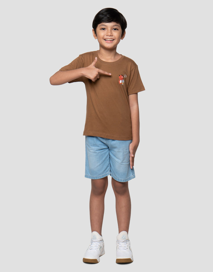 Little M Iam Happy Dino Kaos Anak Laki-laki