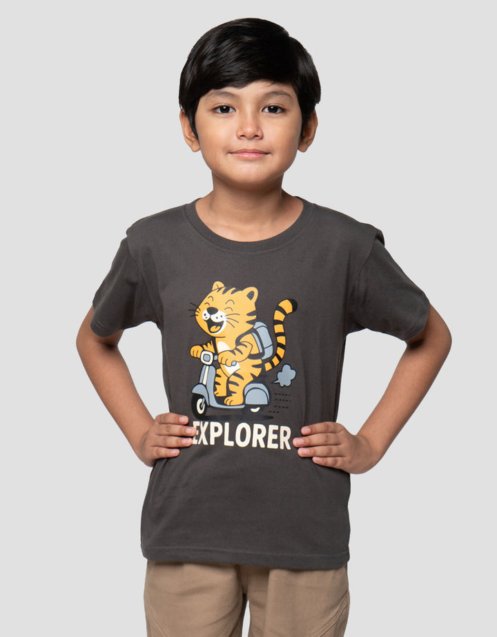 Little M Tiger Explorer Kaos Anak Laki-laki