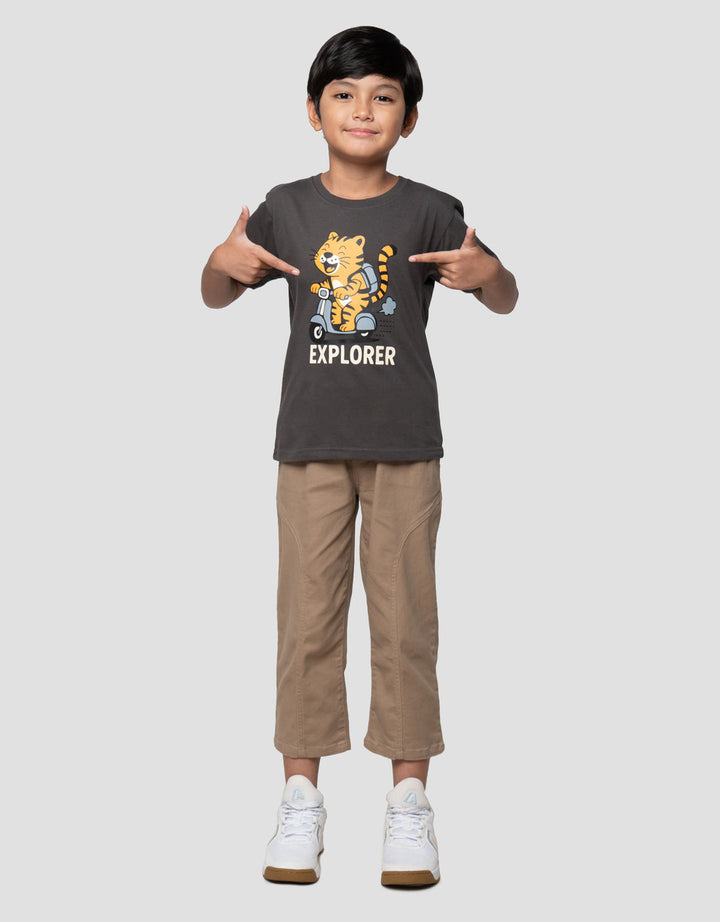 Little M Tiger Explorer Kaos Anak Laki-laki