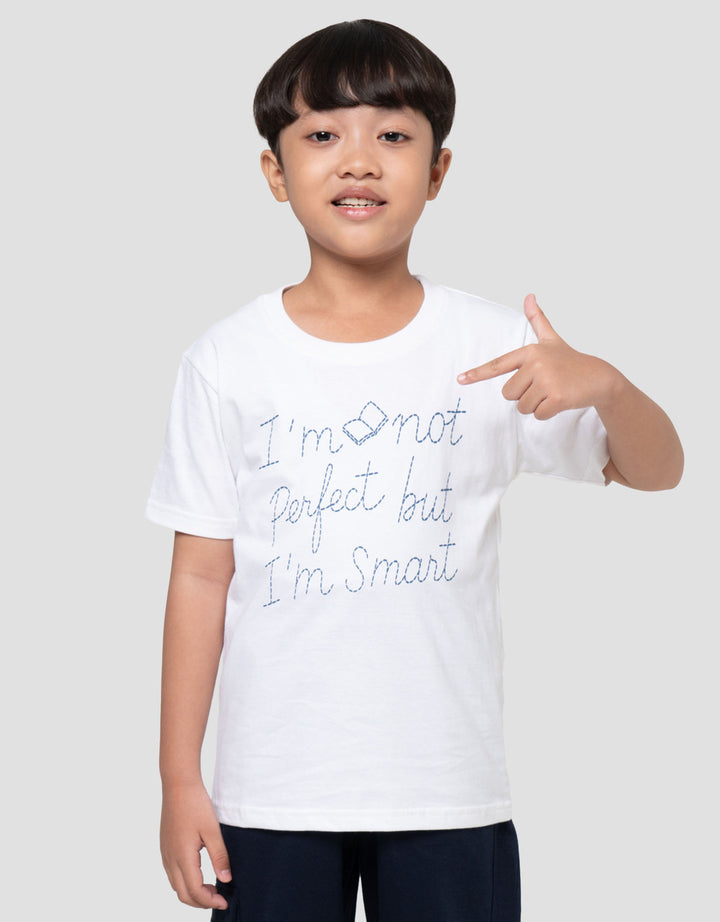 Little M Print Outline I Am Smart Kaos Anak Laki-laki