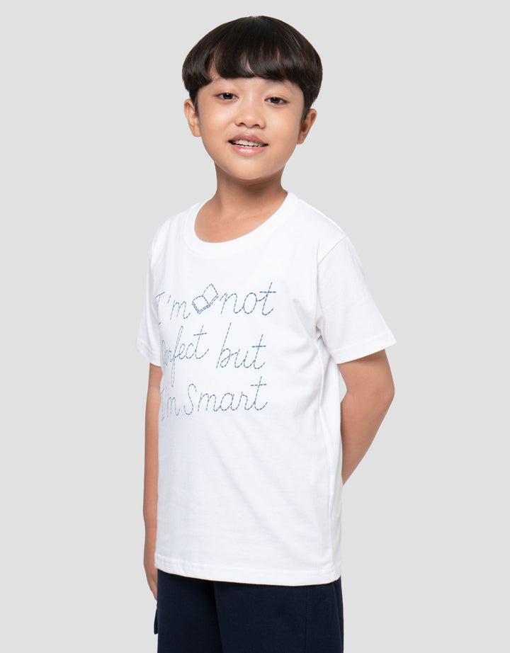 Little M Print Outline I Am Smart Kaos Anak Laki-laki