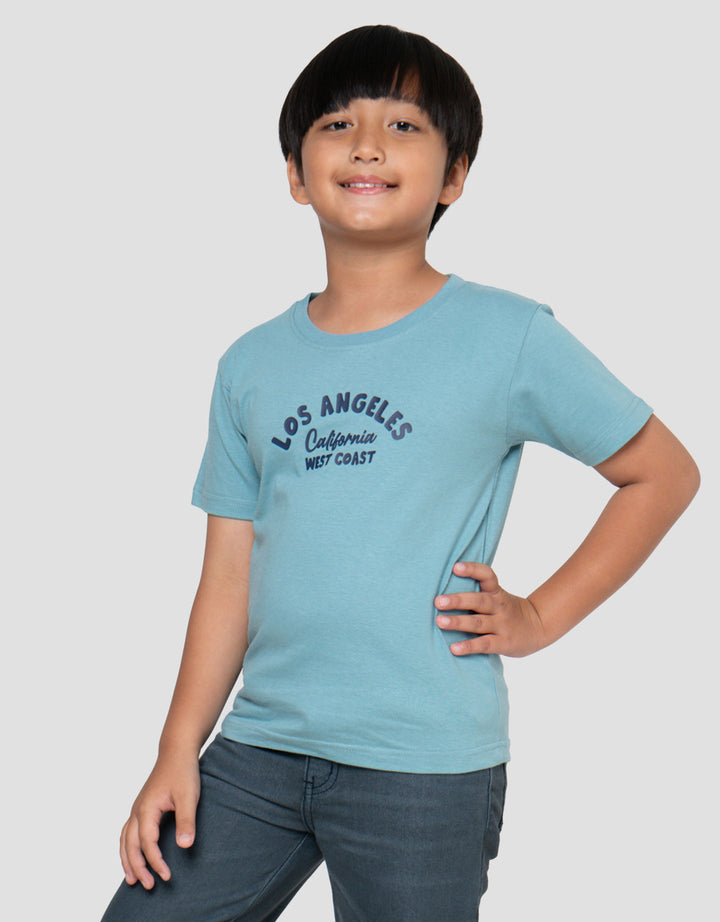 Little M Los Angeles Print Kaos Anak Laki-laki
