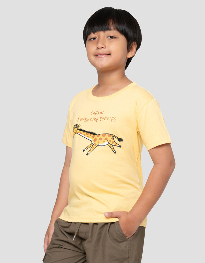Little M Safari Adv Buddies Print Kaos Anak Laki-laki