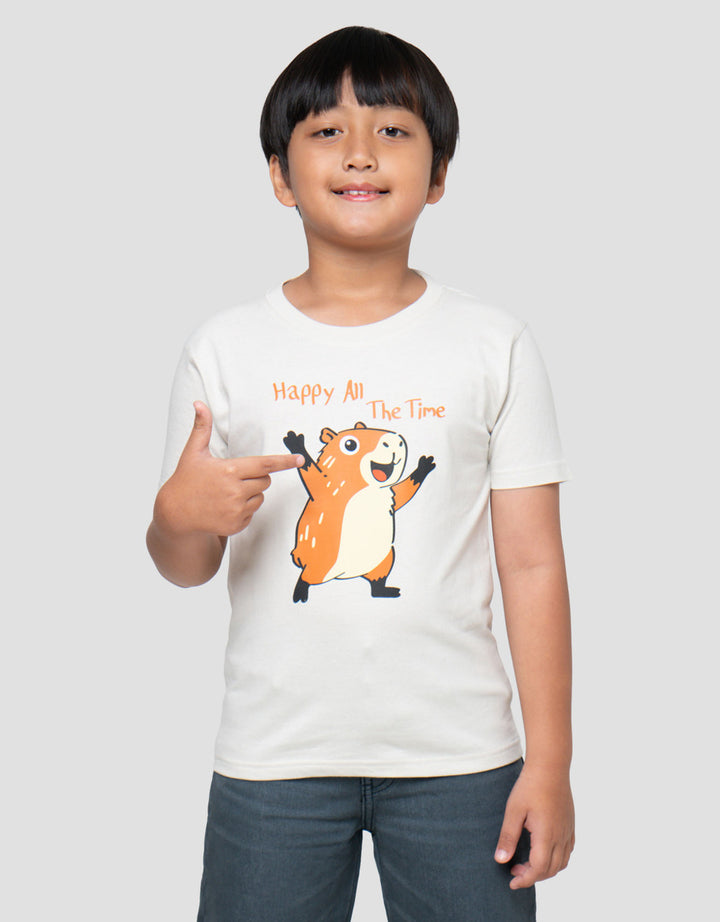 Little M Chillin With Hero Print Kaos Anak Laki-laki
