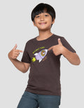 Little M Sports Crew Print Kaos Anak Laki-laki