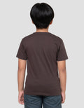 Little M Sports Crew Print Kaos Anak Laki-laki