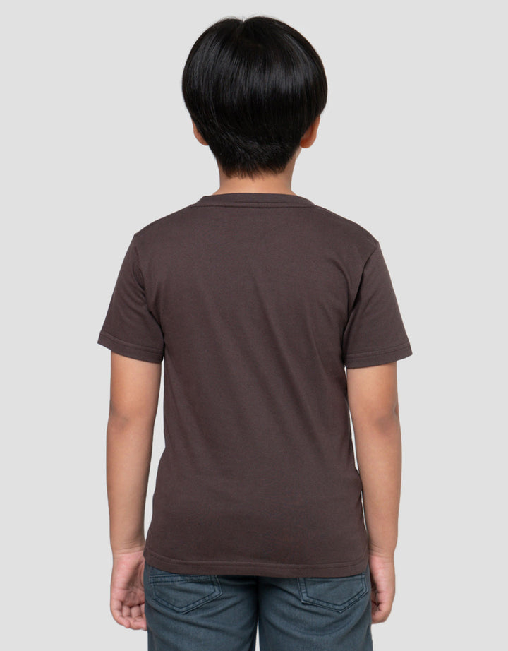 Little M Sports Crew Print Kaos Anak Laki-laki