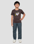 Little M Sports Crew Print Kaos Anak Laki-laki