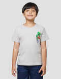 Little M Dino Basket Print Kaos Anak Laki-laki