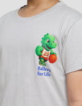 Little M Dino Basket Print Kaos Anak Laki-laki