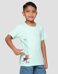 Little M Fox Soccer Print Kaos Anak Laki-Laki