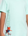 Little M Fox Soccer Print Kaos Anak Laki-Laki